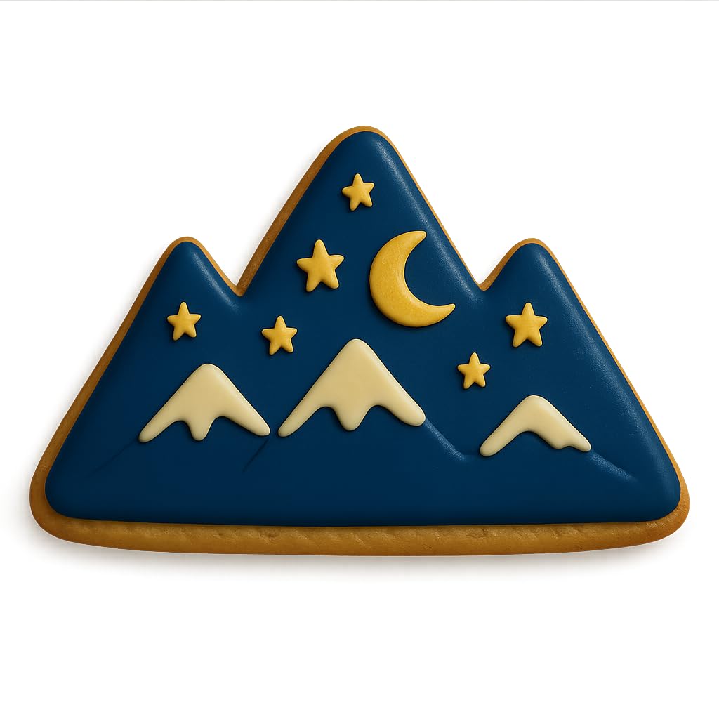 Mountains Cookie Cutter - Easy Push Design, Perfect for Baby Showers, Work Events, Birthday Celebrations, and Baking Enthusiasts (4.25 x 2.25 inches)