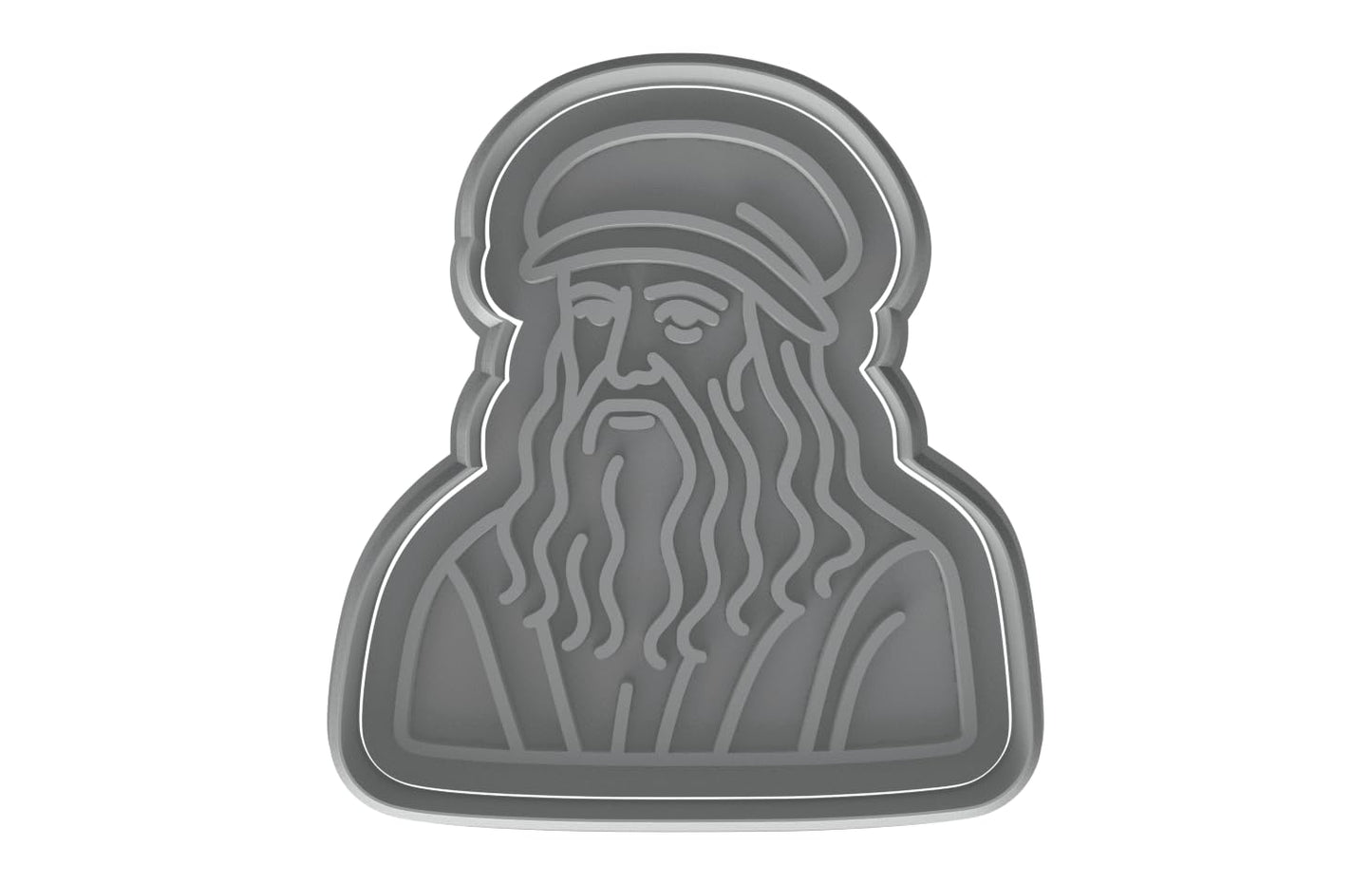 Leonardo da Vinci Cookie Cutter - 4x3.6" Premium Baking Design