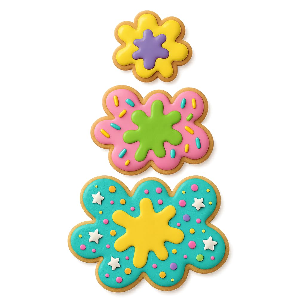 Paint Splatter Cookie Cutter for Baking & Fondant Clay Gifts Kitchen