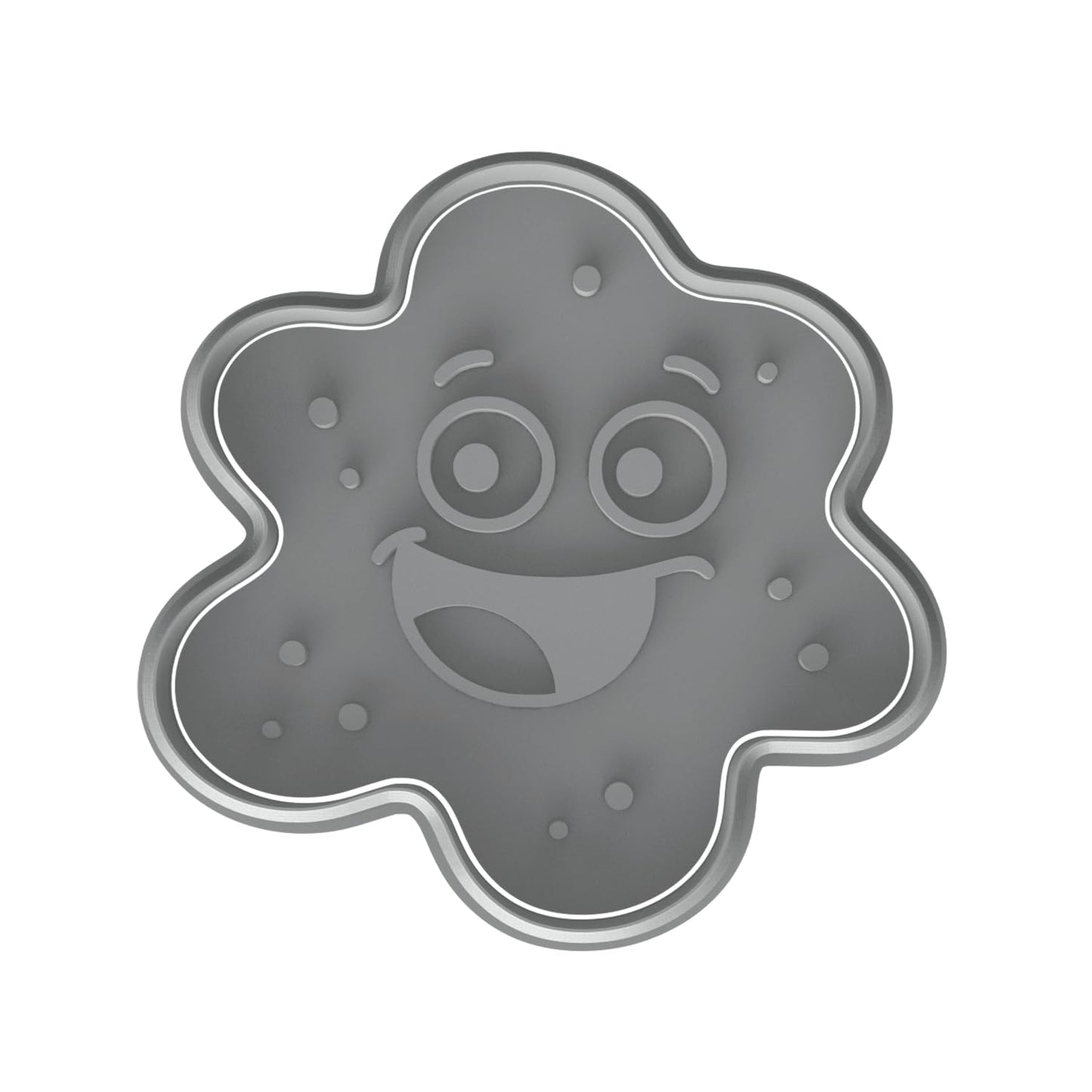 Wiggly SpaceBlob Cookie Cutter & Stamp 4x4" for Baking & Fondant Clay Embosser