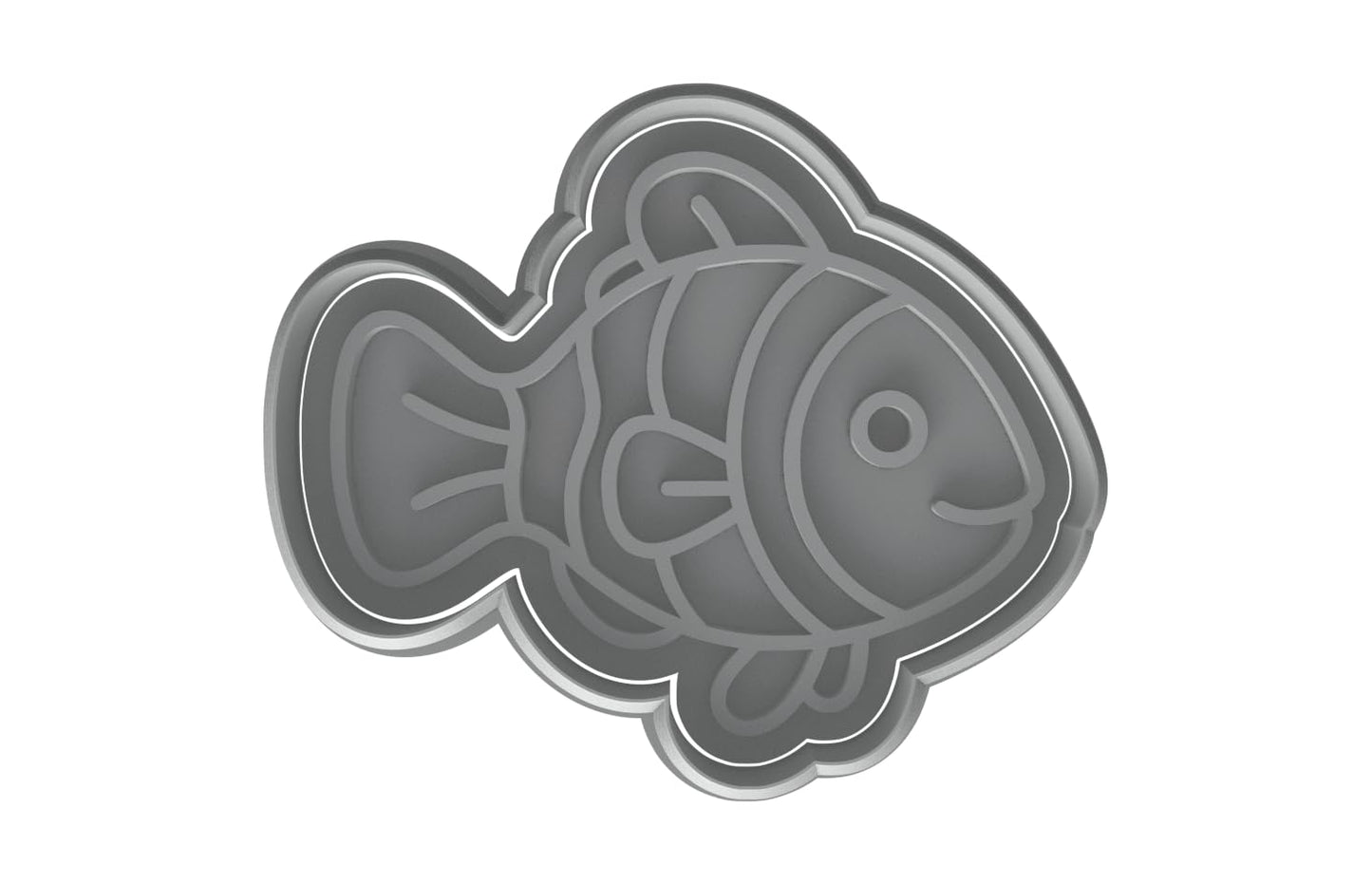 Clown Fish Cookie Cutter - 4x3.35" Fun Kids Party Baking Kitchen Tool