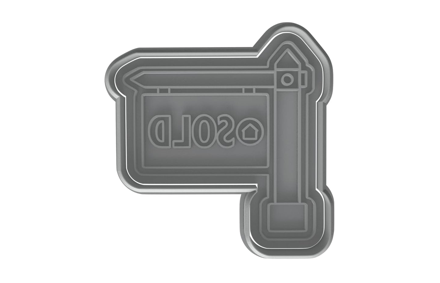Home Sold Sign Cookie Cutter - 4x3.8" Fun Baking for New Homeowners
