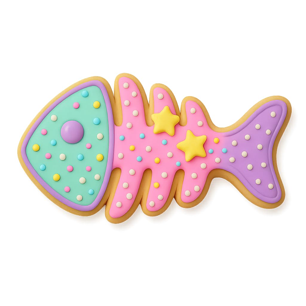 Fish Bone Cookie Cutter - 4x1.9 Inches, Fun and Unique Baking Tool
