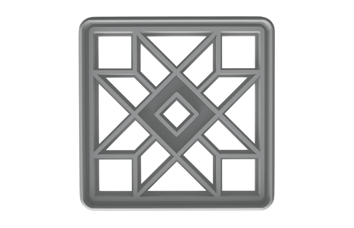 Crafty Quilt Block Cookie Cutter - 4x4" Premium Geometry Baking Tool