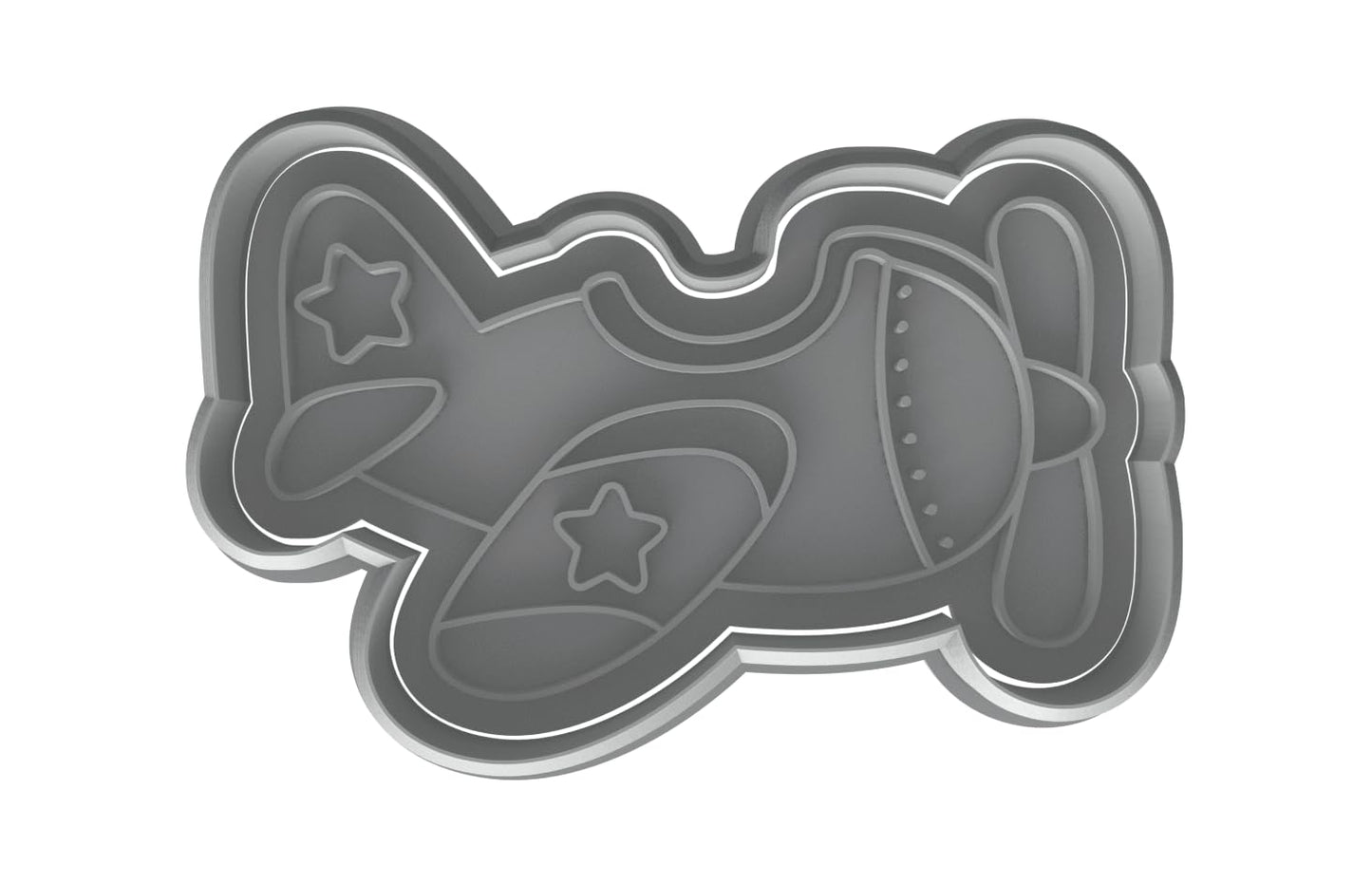 Vintage Toy Airplane Cookie Cutter - 4x2.5" Fun Creative Baking Tool