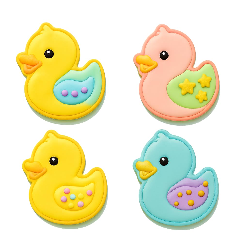Baby Duck Cookie Cutter & Stamp 4x3.69" for Baking & Fondant Clay Embosser