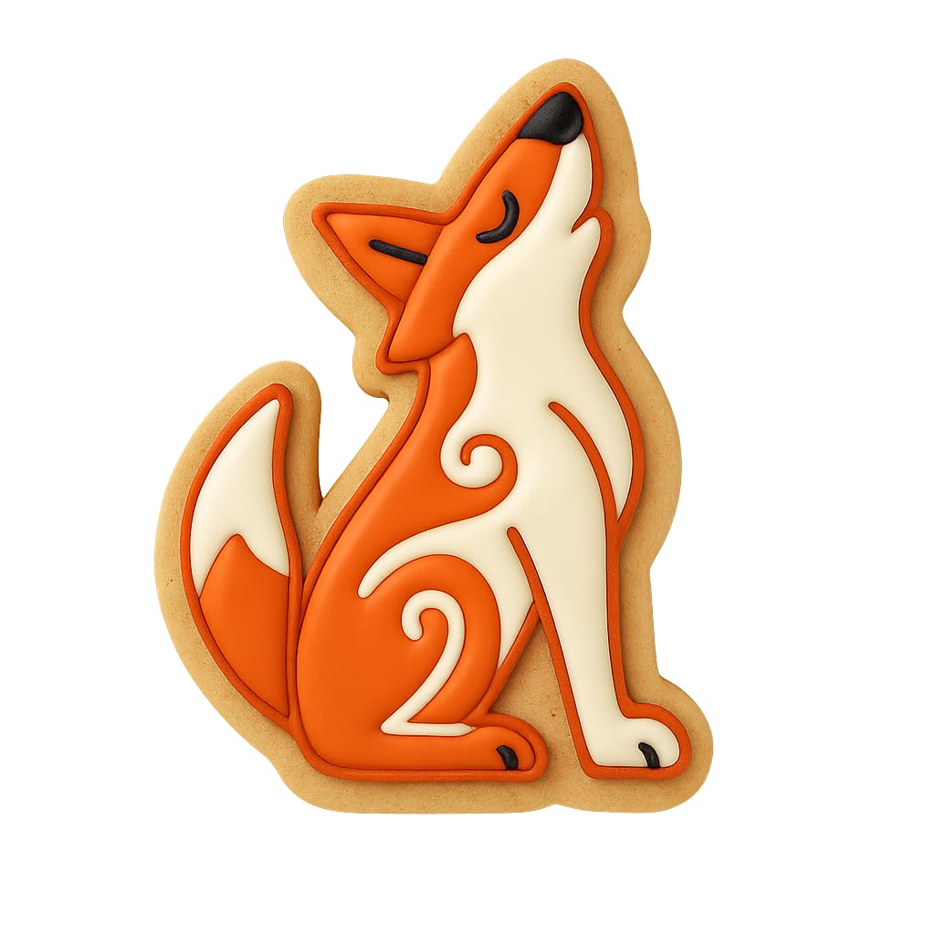 Howling Coyote Trickster Cookie Cutter - 4x2.9" Creative Party Tool