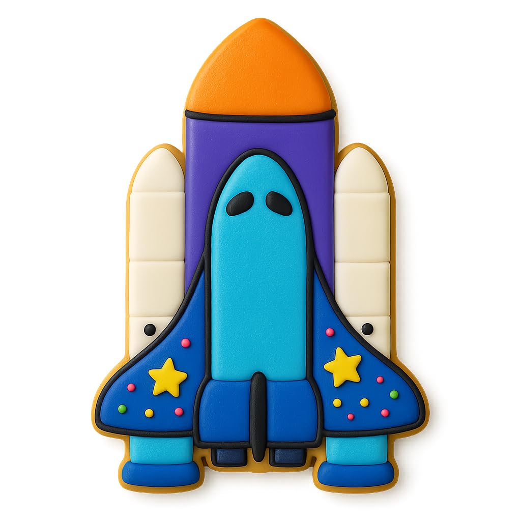 Mighty Gadget Space Shuttle Takeoff Cookie Cutter 4" Tall