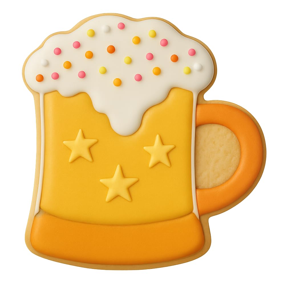 Beer Mug with Foam Cookie Cutter (4x3.5") - Perfect for Beer Lovers, Made in the USA by Mighty Gadget