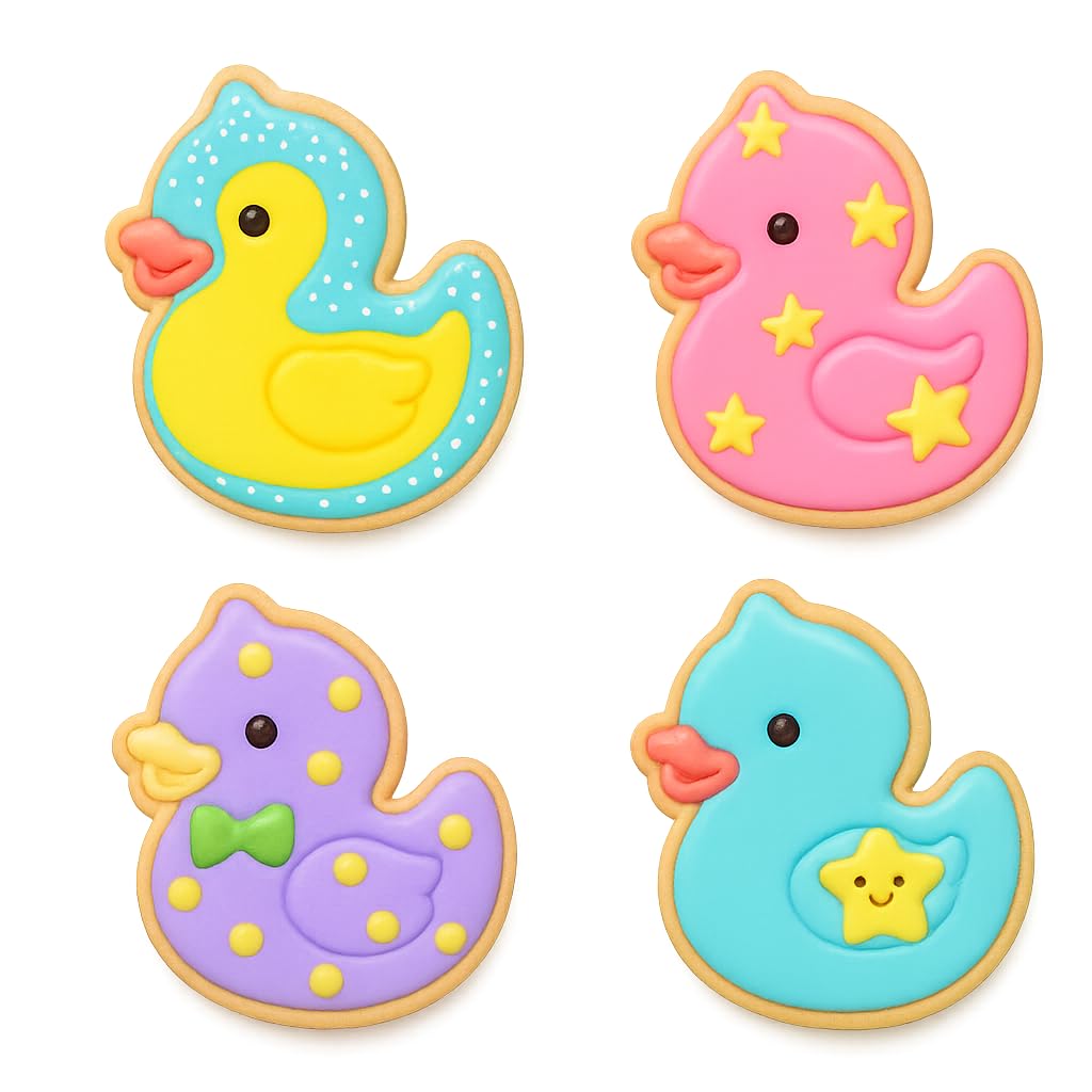 Baby Duck Cookie Cutter & Stamp 4x3.69" for Baking & Fondant Clay Embosser