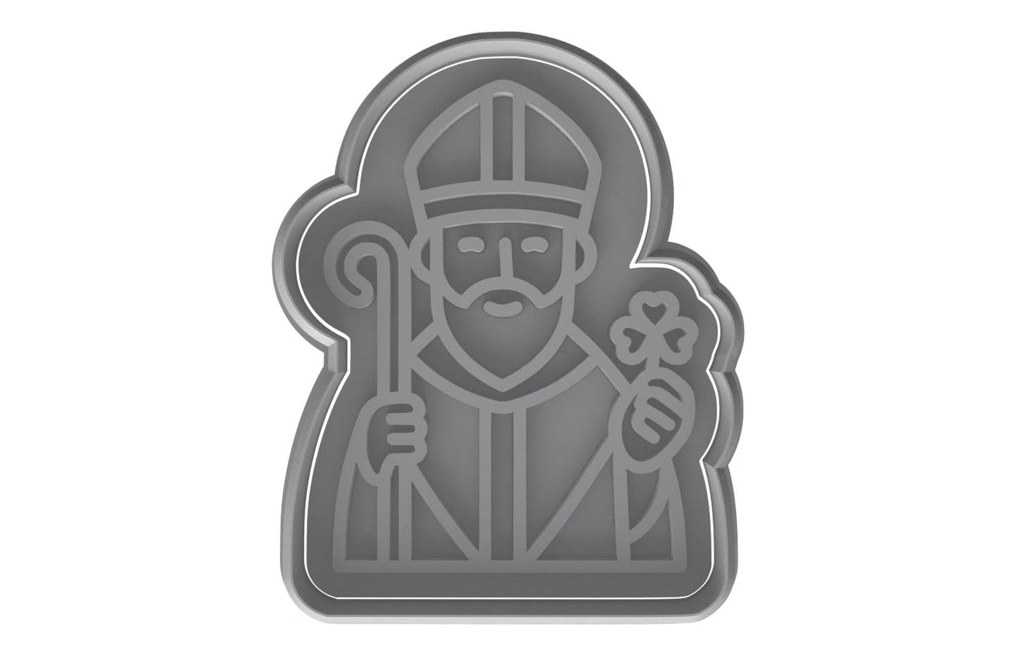 Irish Saint Patrick Cookie Cutter - 4x3.1" Premium Kitchen Tool