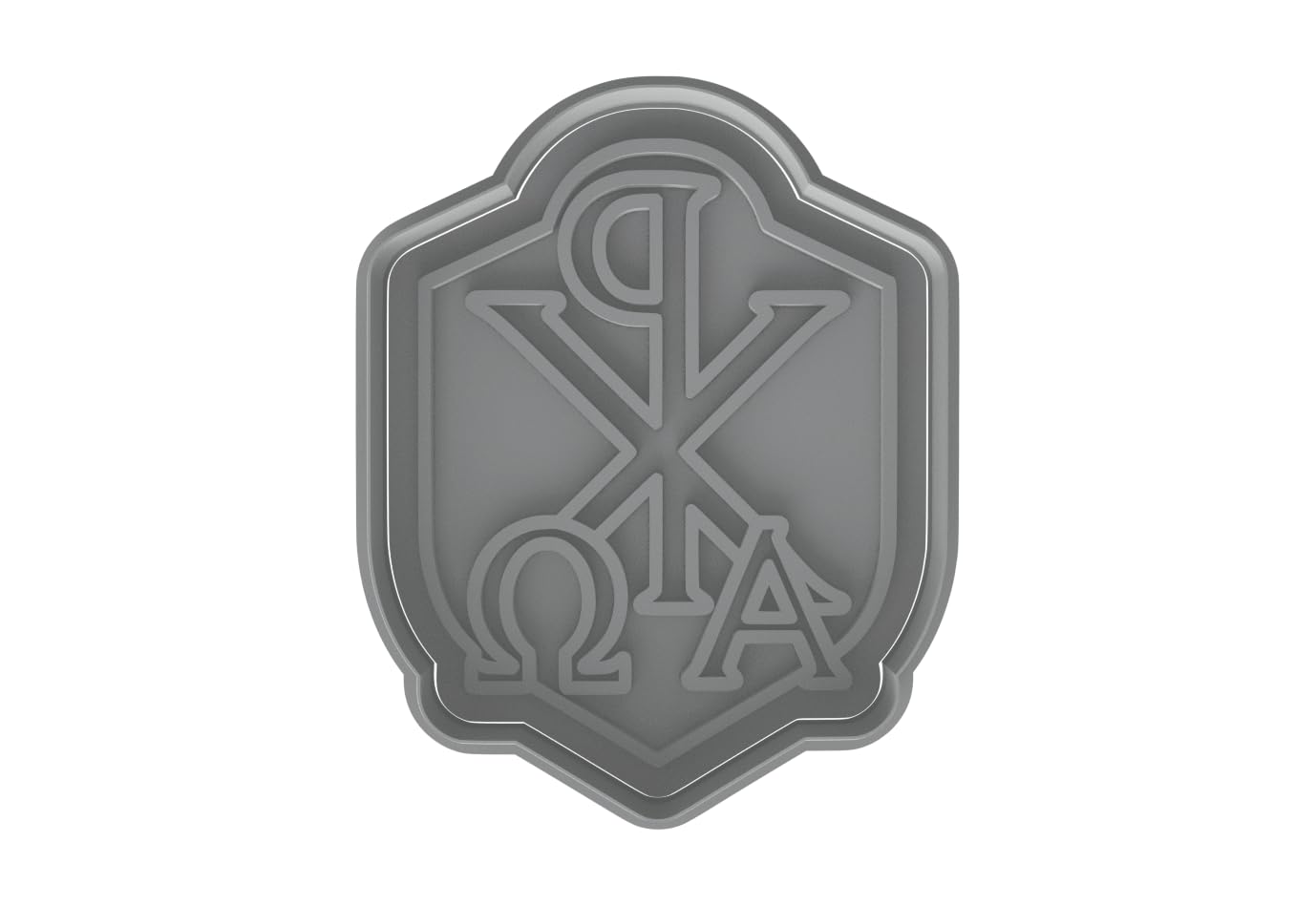 Alpha Omega Chi-Rho Cookie Cutter - 4x3.12" Creative Religious Kitchen Tool