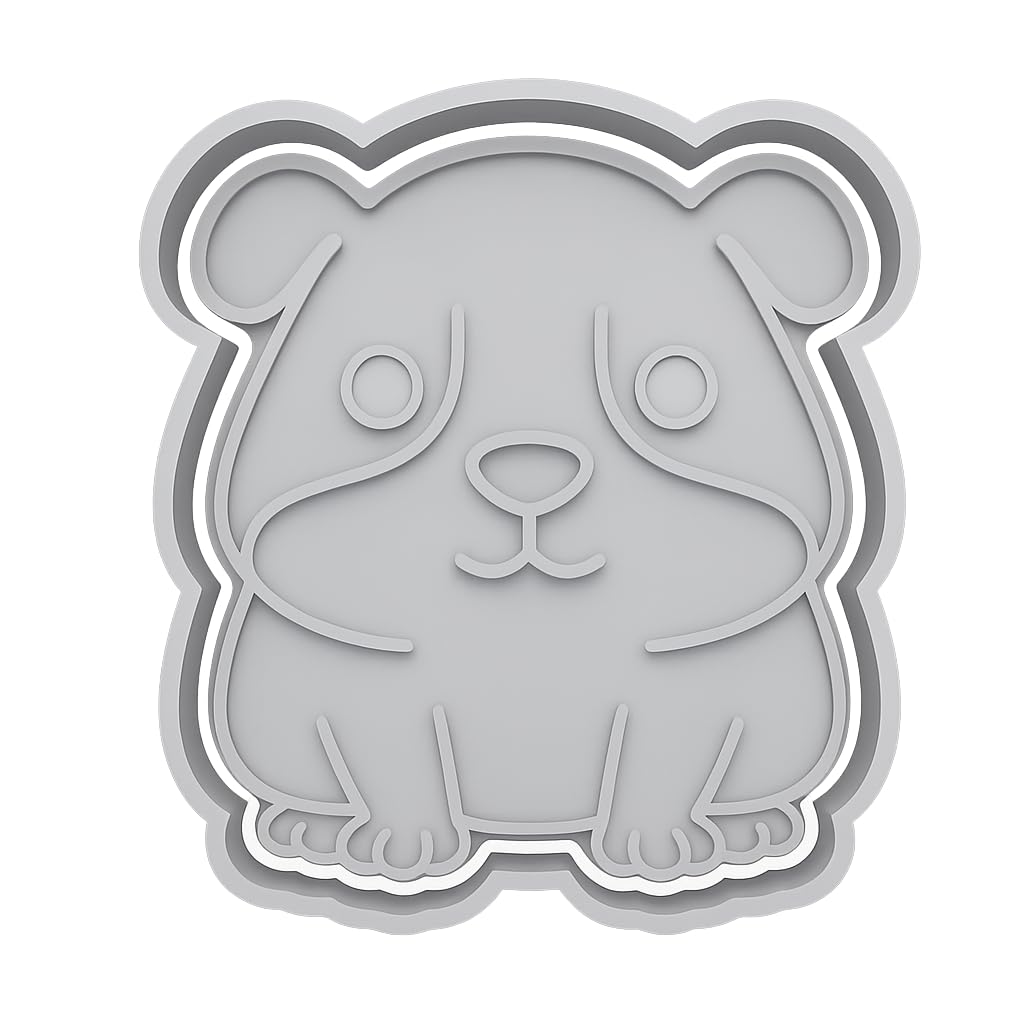 Mighty Gadget Guinea Pig Cookie Cutter & Stamp - 4x3.5" Adorable Pet Design for Animal Lovers (Random Color)