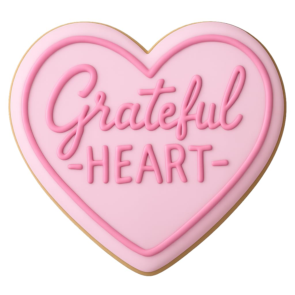 Grateful Heart Cookie Cutter - 4x3.8" Premium Kitchen Baking Tool