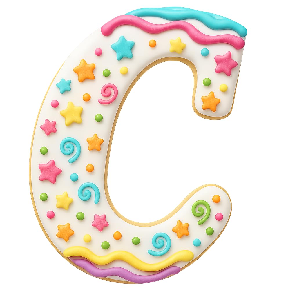 Fancy Cursive Letter Cookie Cutter - 4" Tall Alphabet Baking Mold (Random Color)
