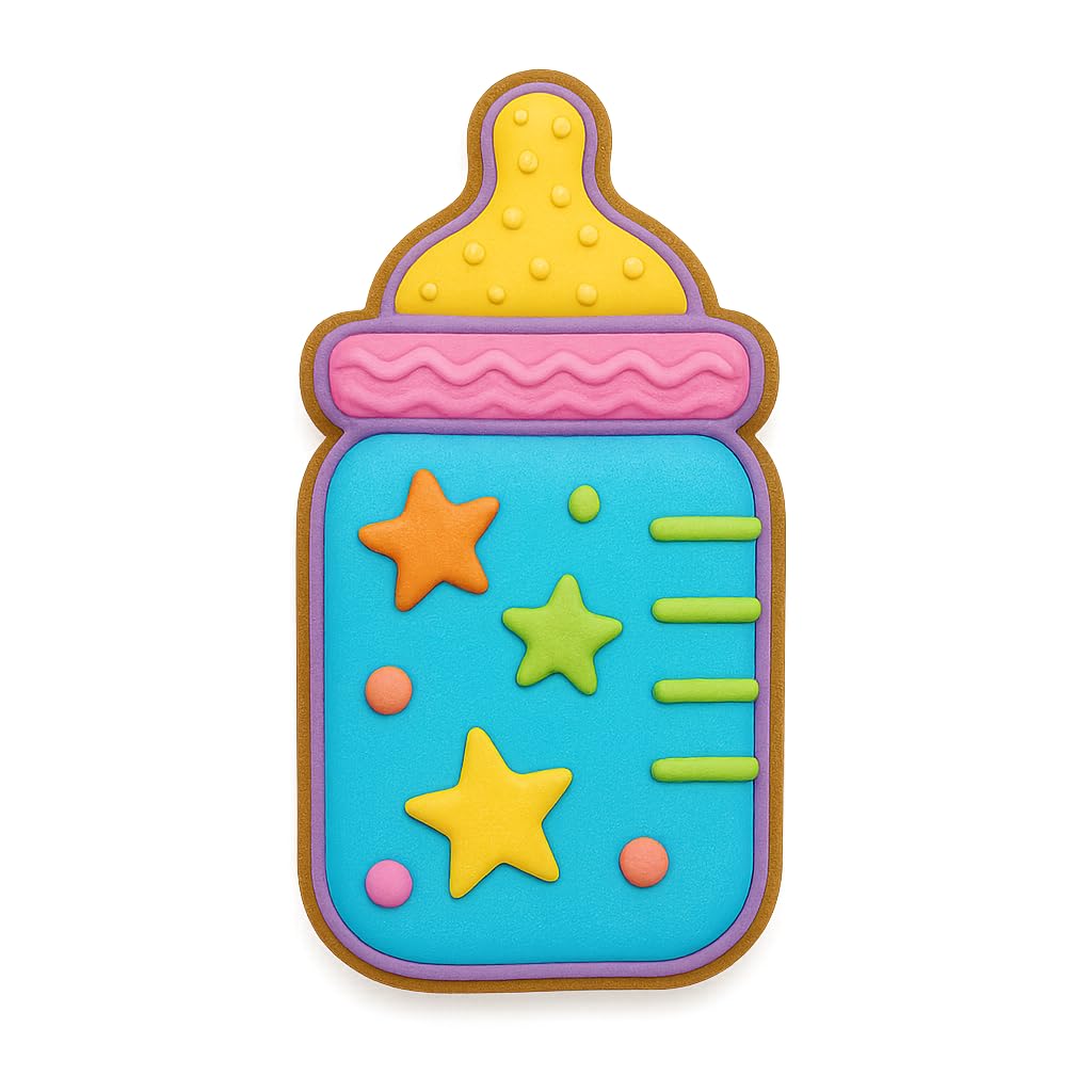 Adorable Baby Bottle Cookie Cutter Set (4", 3", and 2") – Ideal for Baby Showers, Fondant, and Newborn Celebration Cookies (Random Color)