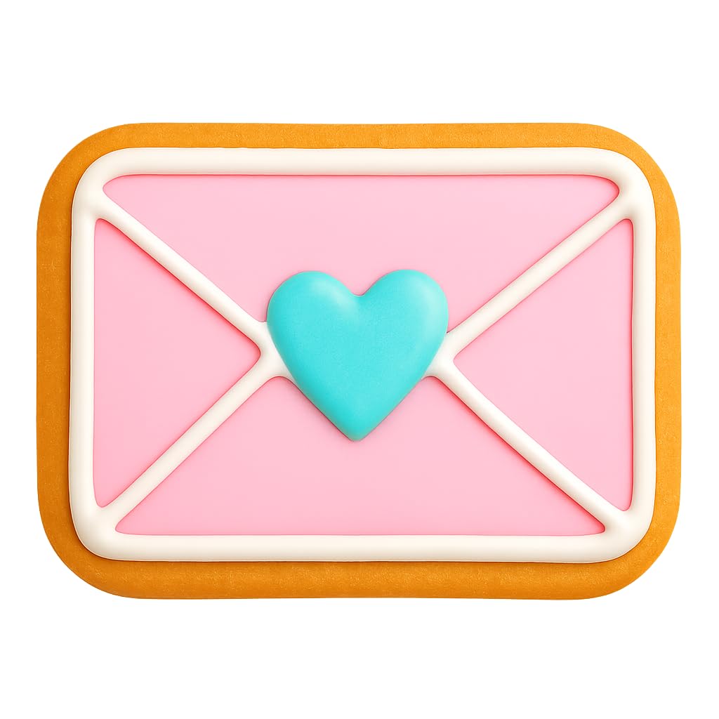 Romantic Love Letter Heart Cookie Cutter - 4x2.88" Premium Kitchen Tool