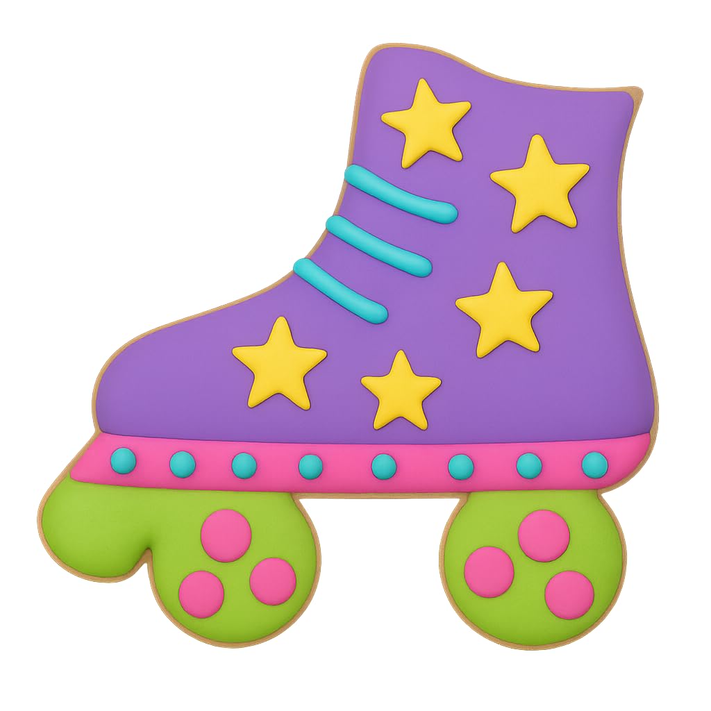 Roller Skate Cookie Cutter - 3.5x3.5 Inches, Retro Roller Derby Baking Mold (Random Color)