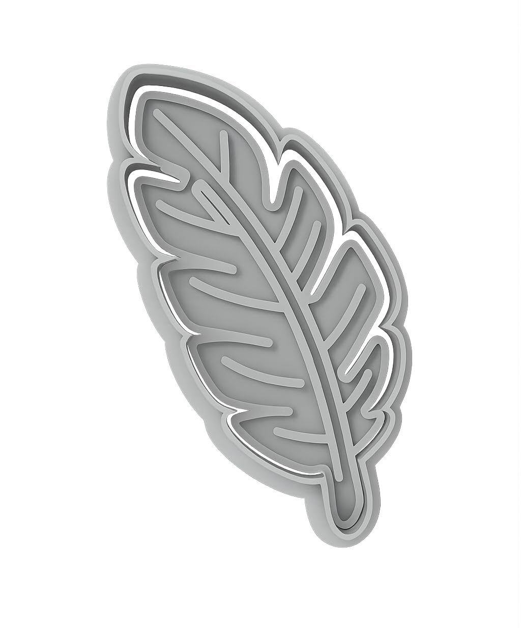 Mighty Gadget Feather Cookie Cutter & Stamp - 4x1.5" Elegant Design for Nature-Themed Baking (Random Color)