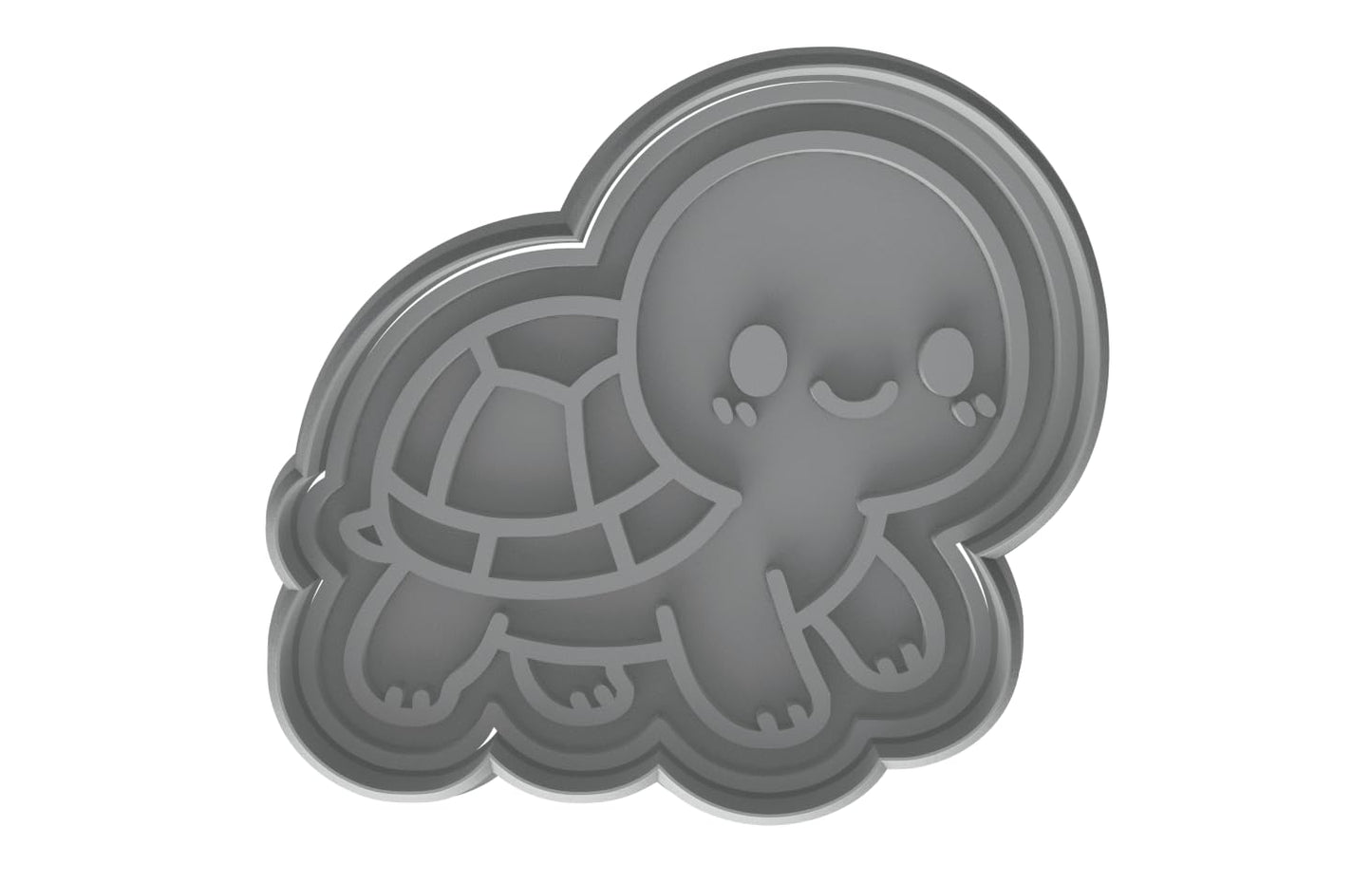 Kawaii Baby Land Turtle Cookie Cutter - 4x3.65" Fun Kids Baking Design
