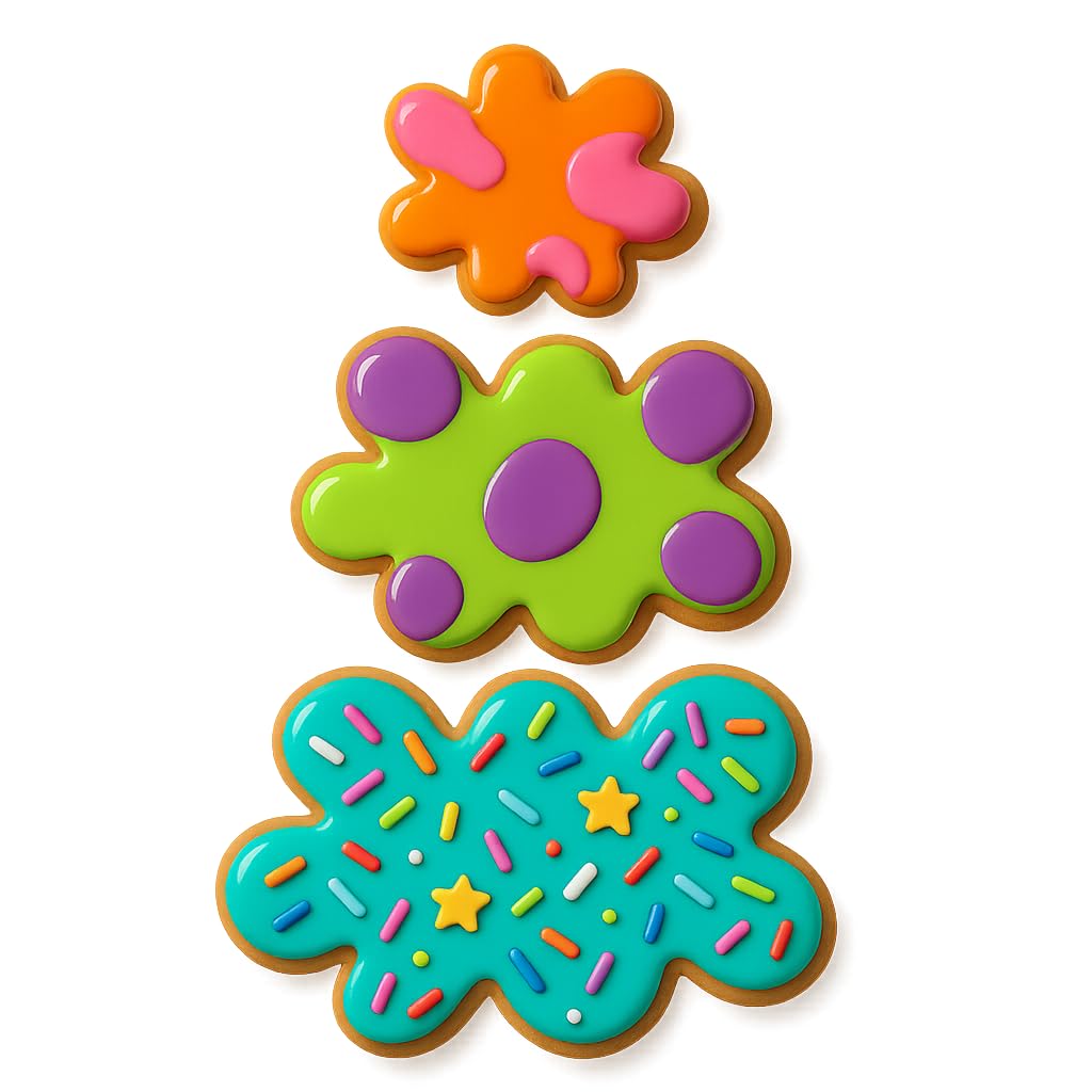 Paint Splatter Cookie Cutter for Baking & Fondant Clay Gifts Kitchen