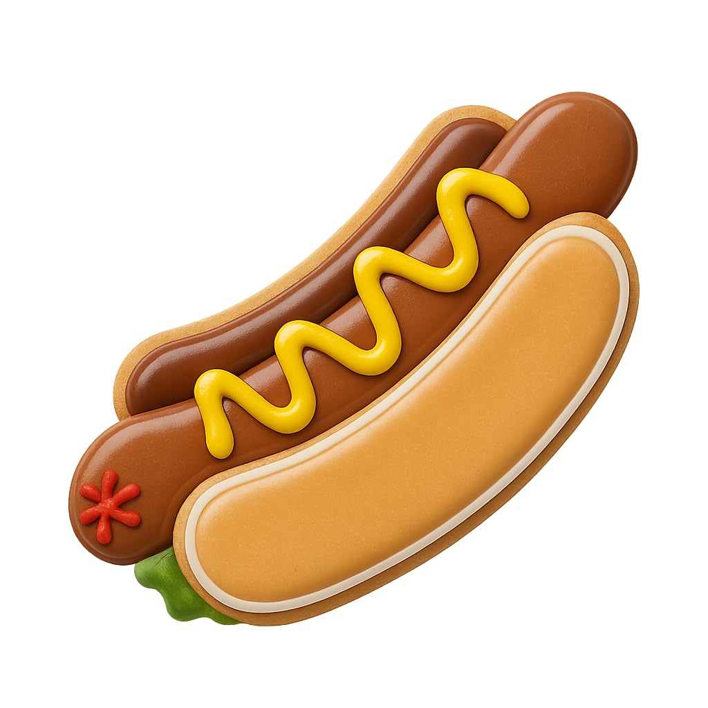 Mighty Gadget Hot Dog Cookie Cutter - 4x1.85" Sausage Bun Biscuit Mold for BBQ Party Baking (Random Color)