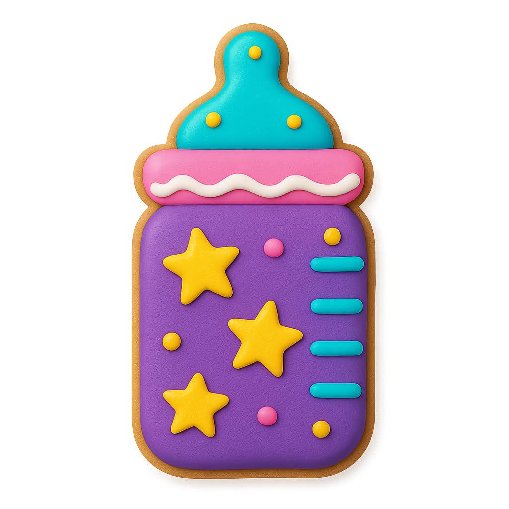 Adorable Baby Bottle Cookie Cutter Set (4", 3", and 2") – Ideal for Baby Showers, Fondant, and Newborn Celebration Cookies (Random Color)
