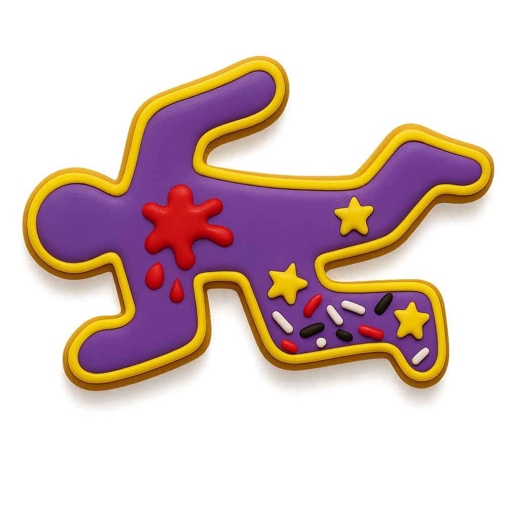 Crime Scene Body Outline Cookie Cutter, Style 2 (4x3") - Perfect for Mystery or Halloween-Themed Baking and Crafts