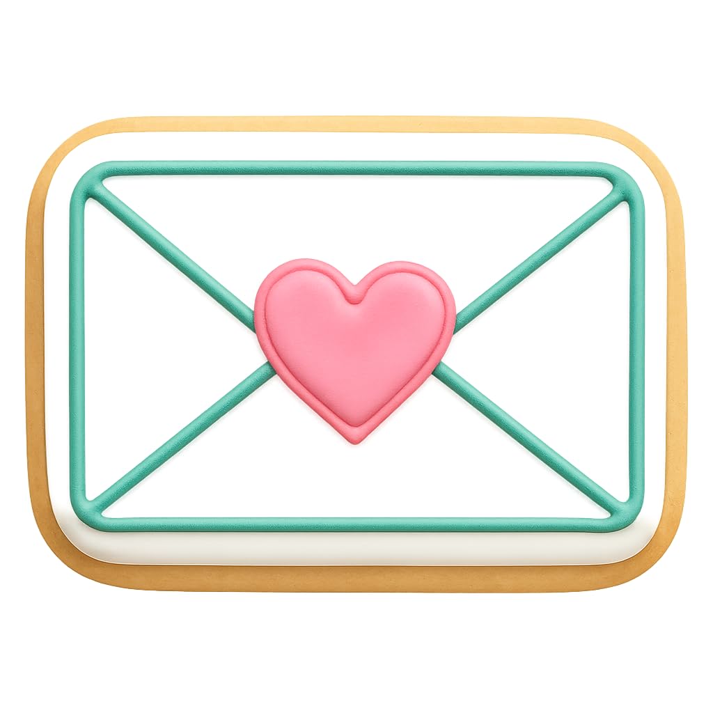 Romantic Love Letter Heart Cookie Cutter - 4x2.88" Premium Kitchen Tool