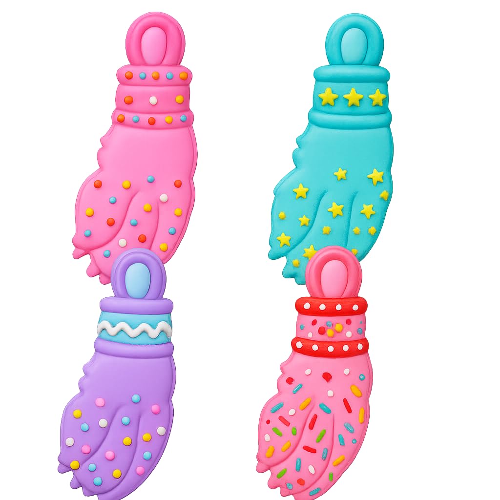 Mighty Gadget Lucky Rabbit Foot Cookie Cutter & Stamp - 4x1.8" Unique Design for Whimsical Treats (Random Color)