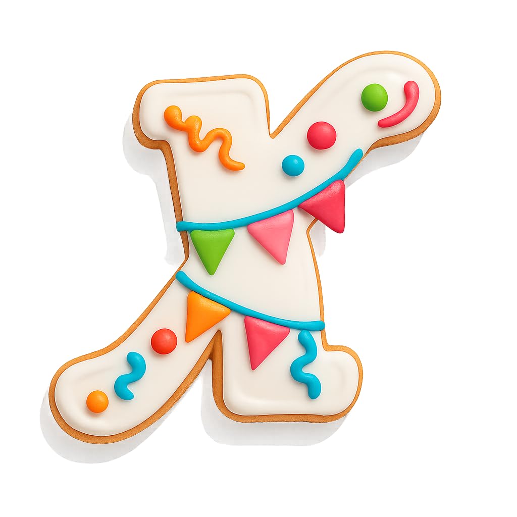 Fancy Cursive Letter Cookie Cutter - 4" Tall Alphabet Baking Mold (Random Color)