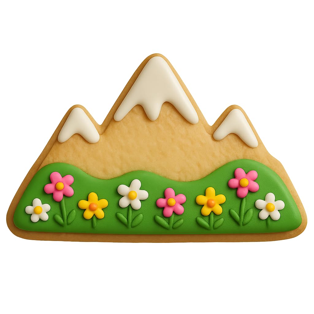 Mountains Cookie Cutter - Easy Push Design, Perfect for Baby Showers, Work Events, Birthday Celebrations, and Baking Enthusiasts (4.25 x 2.25 inches)