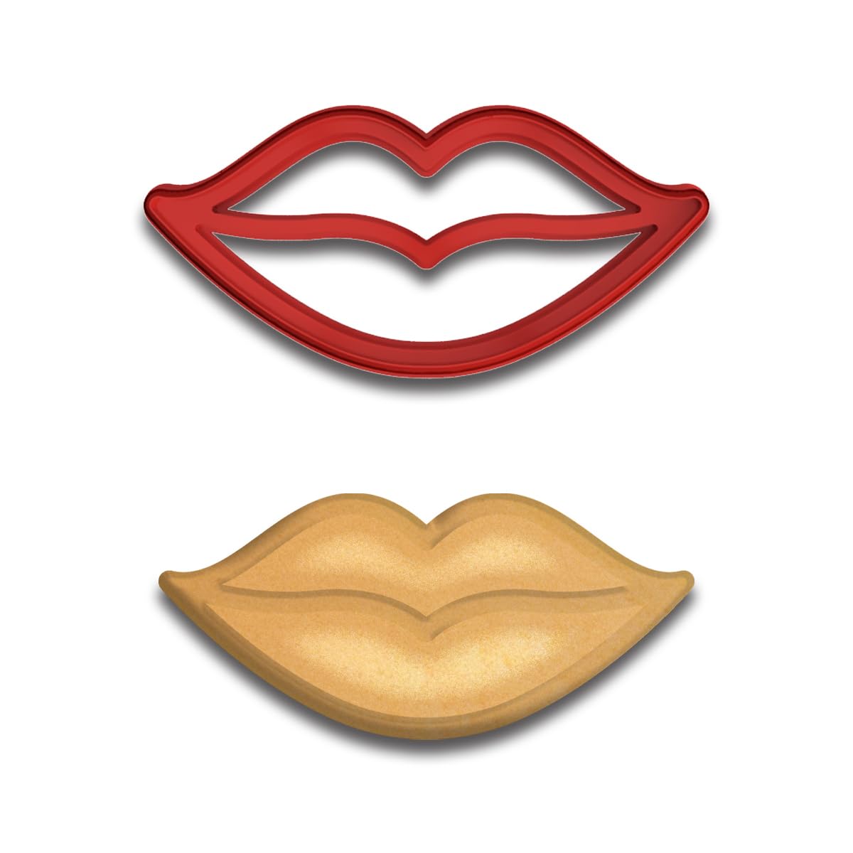 Lips Kiss Cookie Cutter 4.5x2" for Baking Fondant Clay Gifts Kitchen