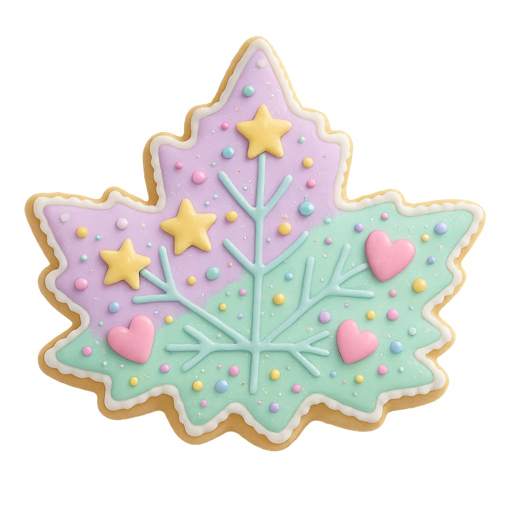 Mighty Gadget Detailed Maple Leaf Cookie Cutter & Stamp Set - 4x4 Inches, Perfect for Fall and Autumn-Themed Baking