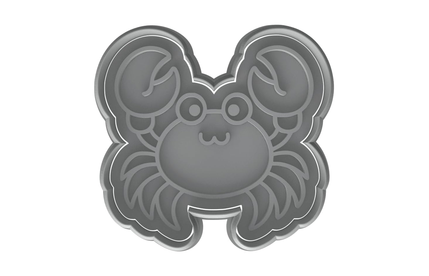 Happy Kawaii Crab Cookie Cutter - 4x3.76" Premium Kitchen Design
