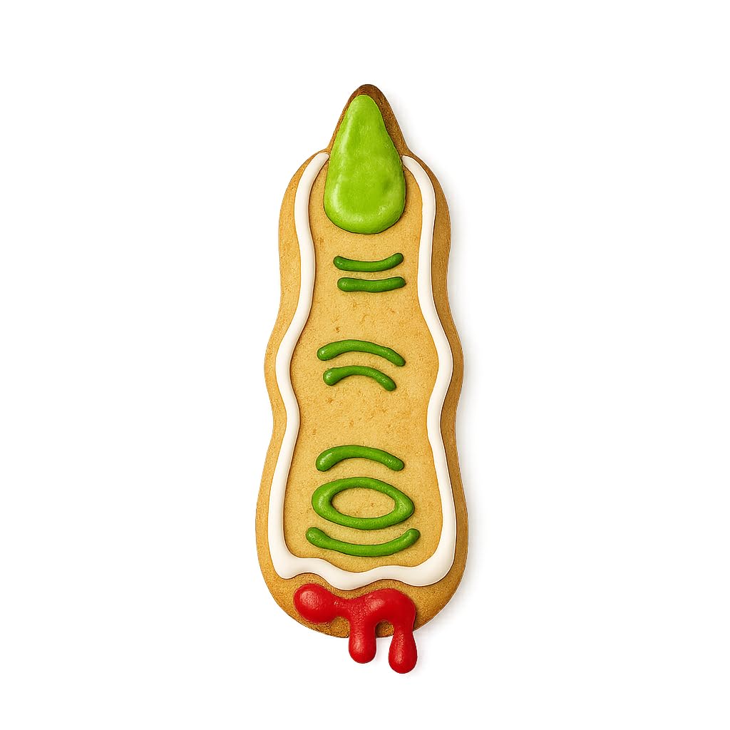 Mighty Gadget Witch Finger Cookie Cutter & Stamp - 4x1.16" "Spooky Fun" for Halloween Baking (Random Color)