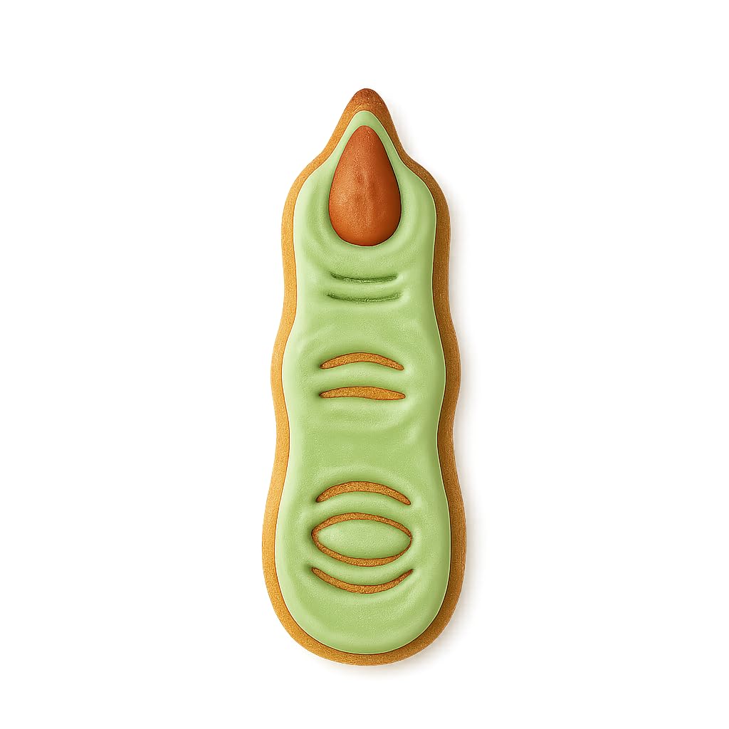 Mighty Gadget Witch Finger Cookie Cutter & Stamp - 4x1.16" "Spooky Fun" for Halloween Baking (Random Color)