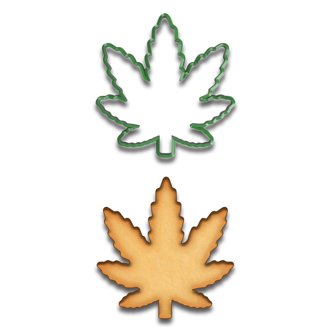 Marijuana Leaf Cookie Cutter - 4-Inch Baking Mold for Cannabis-Themed Treats
