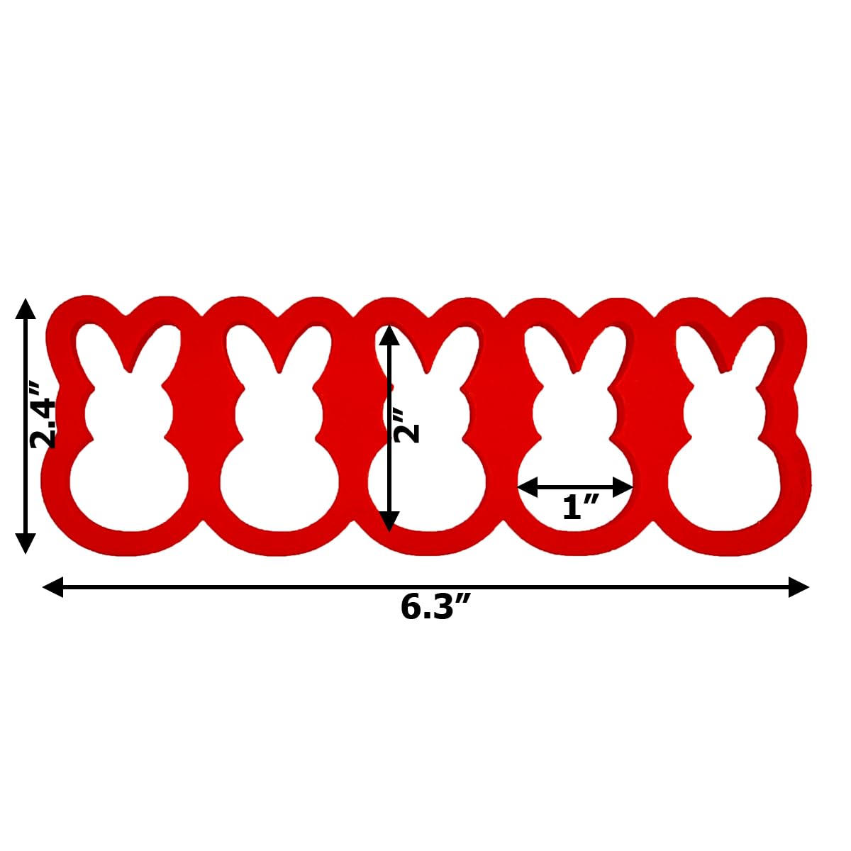 2 inch Easter Bunny Rabbit Cookie Cutter for Baking & Fondant Clay Gifts