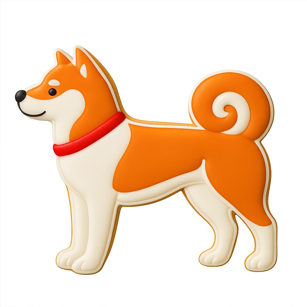 Mighty Gadget Akita Dog Cookie Cutter - 4x3.9" (Random Color) – Japanese Dog Breed Silhouette for Animal Lovers & Pet-Themed Baking