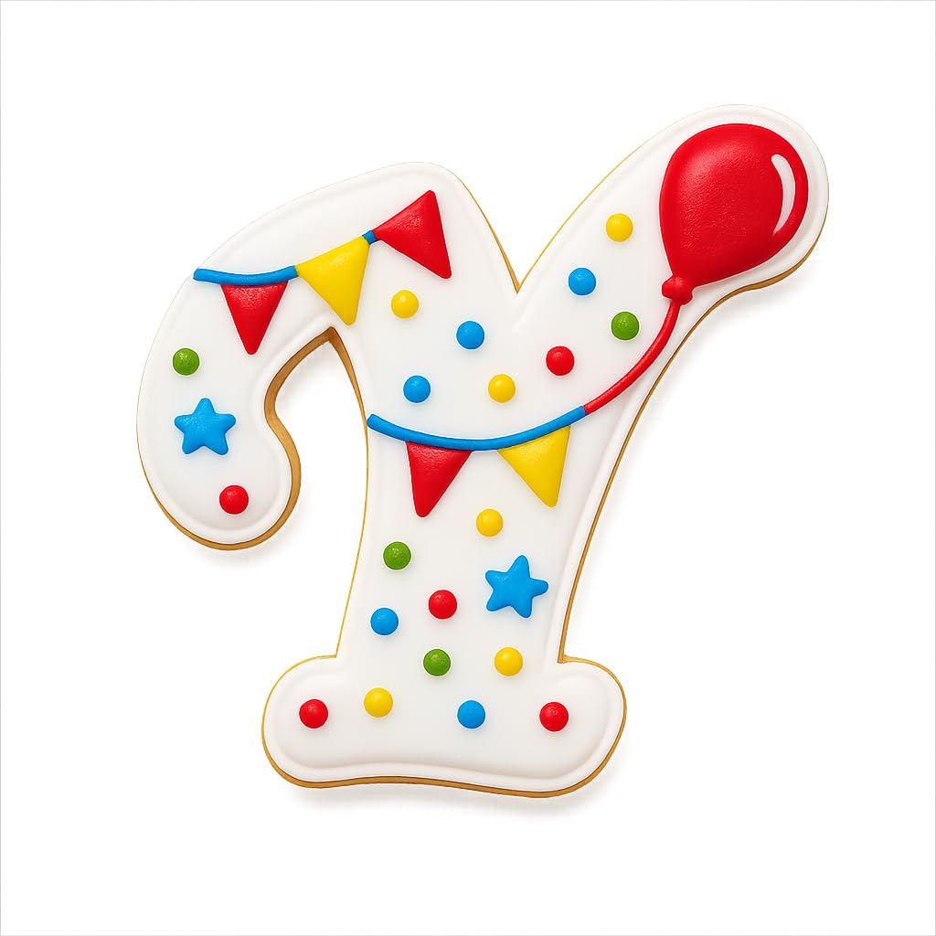Fancy Cursive Letter Cookie Cutter - 4" Tall Alphabet Baking Mold (Random Color)