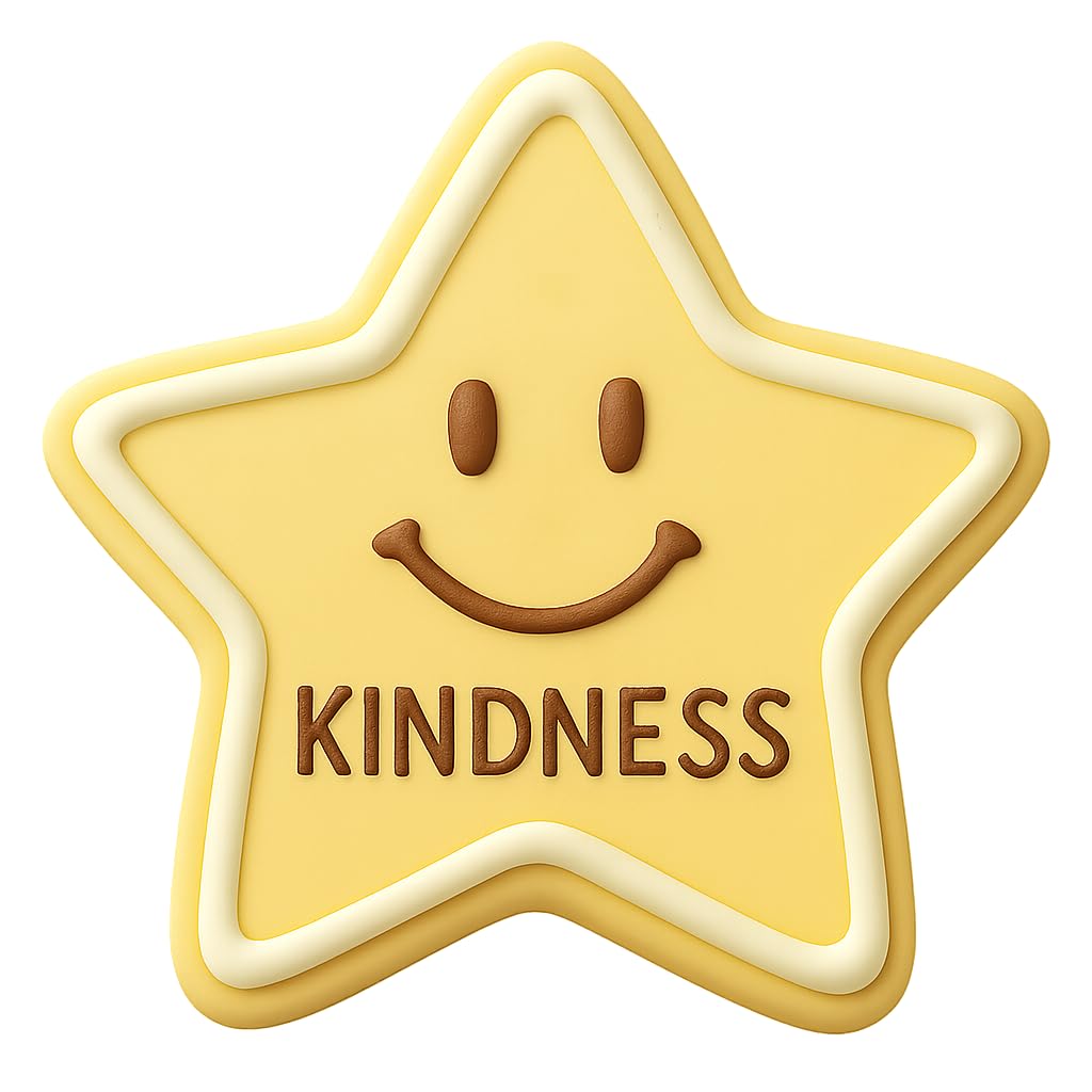 Kindness Star Smiley Cookie Cutter - 4x4" Fun Baking Kitchen Design