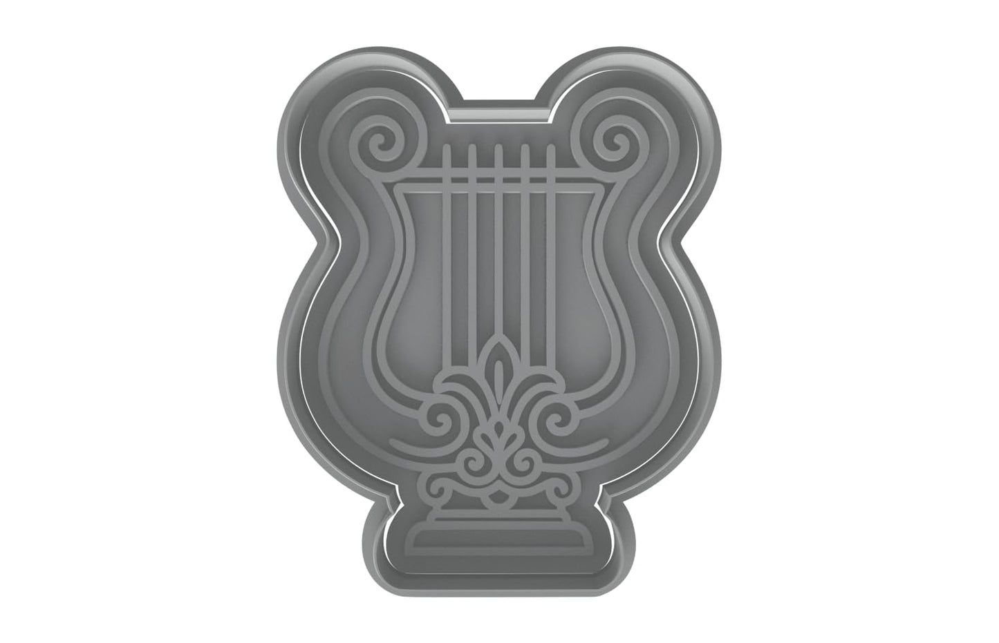Elegant Harp Cookie Cutter - 4x3" Premium Musical Kitchen Baking Tool