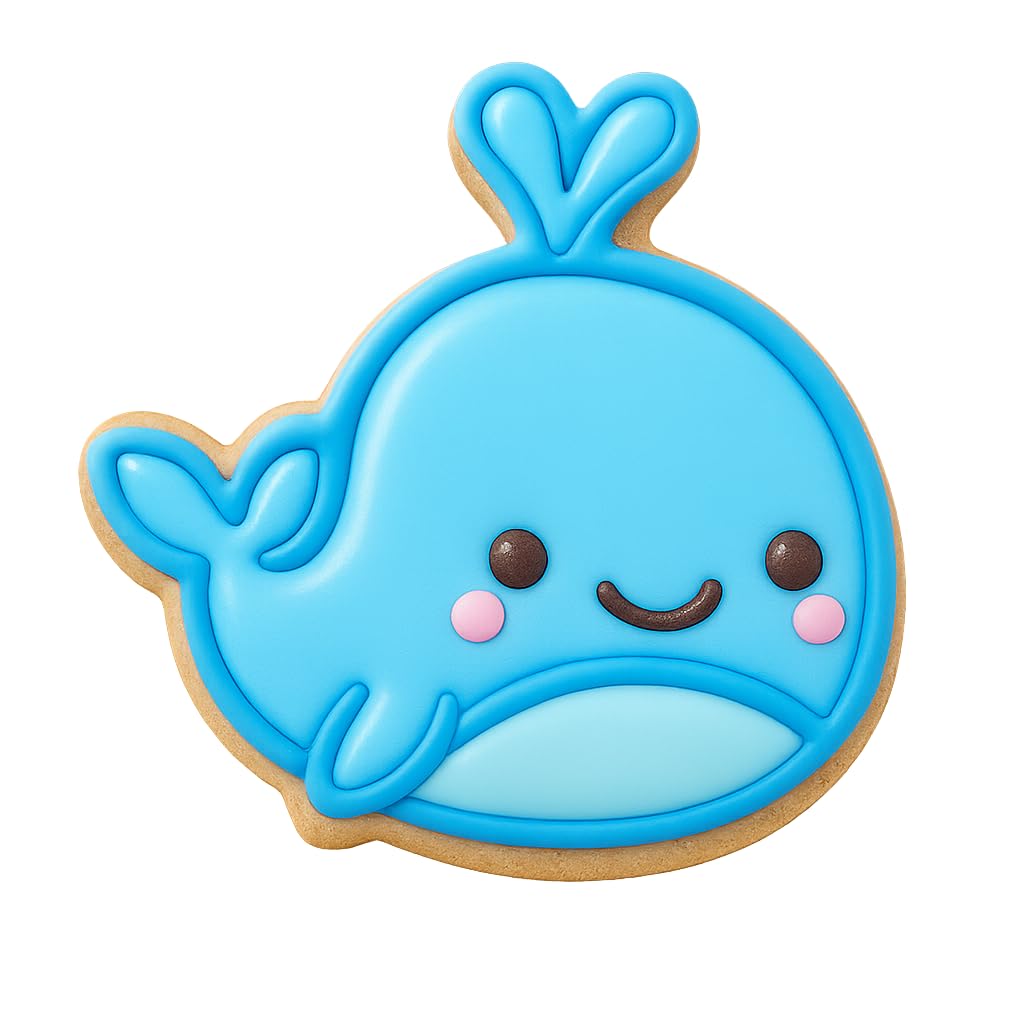 Jonah’s Whale Cookie Cutter - 4x3.9" Quality Kids Birthday Baking