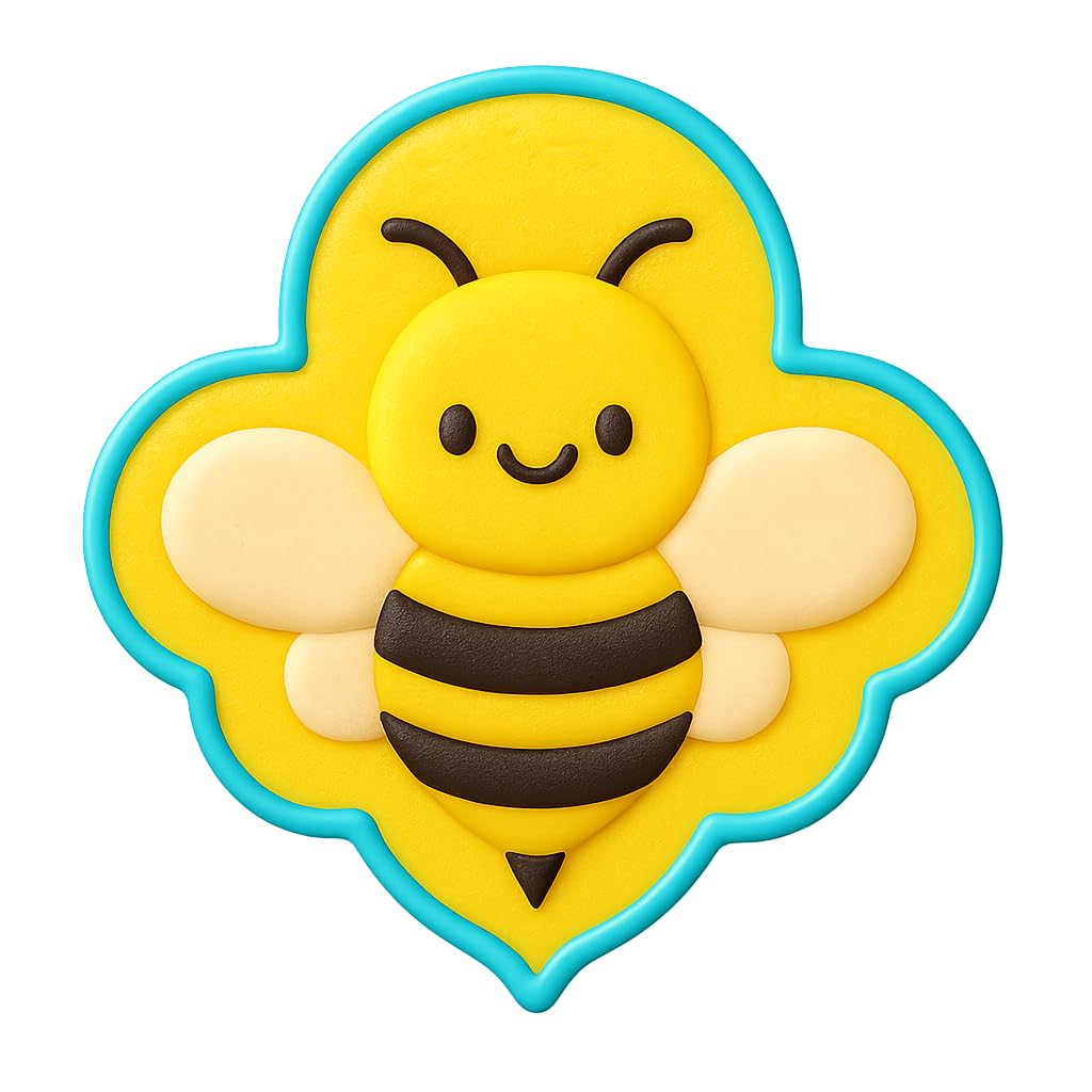 Kawaii Bee Cookie Cutter - 4x3.8" Fun Baking Kitchen Party Design