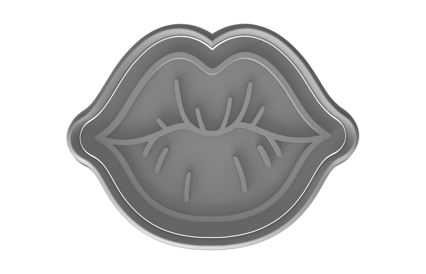 Luscious Lips with Lines Cookie Cutter - 4x3" Fun Kitchen Party Design