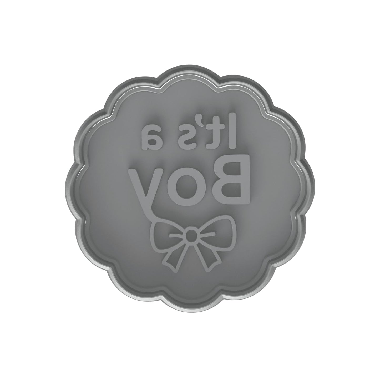 Mighty Gadget It's a Boy with Bow Cookie Cutter & Stamp - 4x4" Sweet Celebration for Baby Showers (Random Color)
