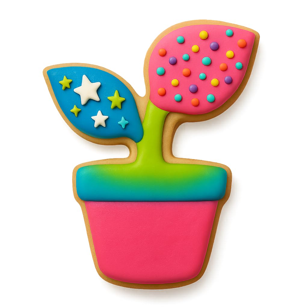 Potted Sprout Cookie Cutter – 3.5x2.29" Fun Garden Plant Shape for Nature-Lovers and Bakers (Random Color)