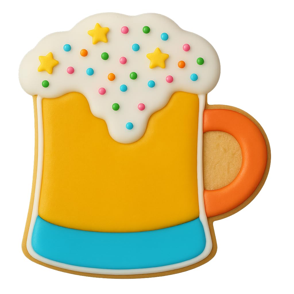 Beer Mug with Foam Cookie Cutter (4x3.5") - Perfect for Beer Lovers, Made in the USA by Mighty Gadget