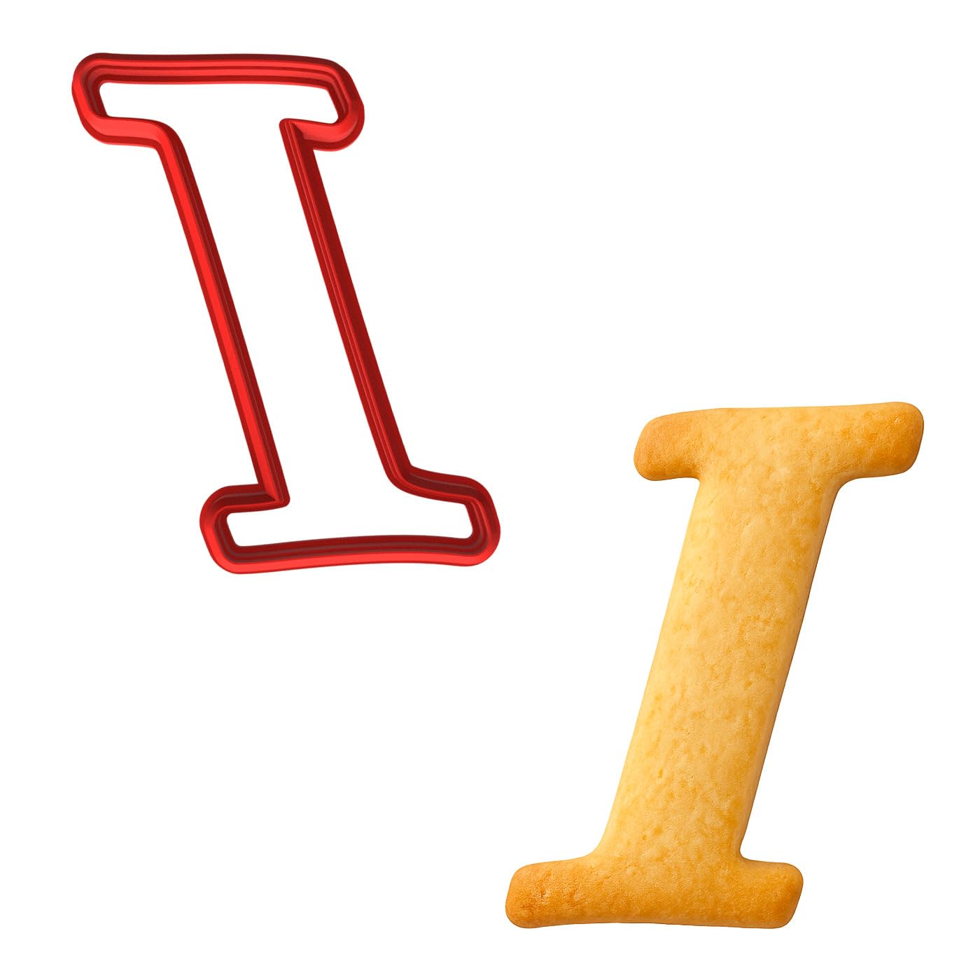 Fancy Cursive Letter Cookie Cutter - 4" Tall Alphabet Baking Mold (Random Color)